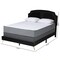 Baxton Studio Oxley Traditional Glam and Luxe Black Velvet and Gold Metal Queen Size Panel Bed 220-12848-ZORO - alternate 9